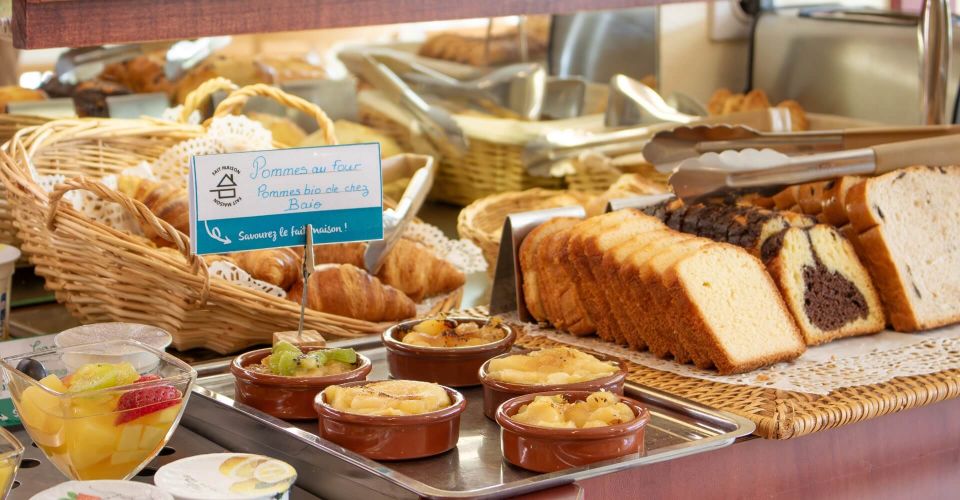 Les produits locaux, biologiques, sans gluten, sans lactose du buffet petit-déjeuner, pour tous les régimes alimentaires.