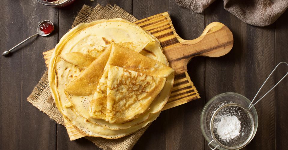 Home-made pancakes at the Acropole restaurant