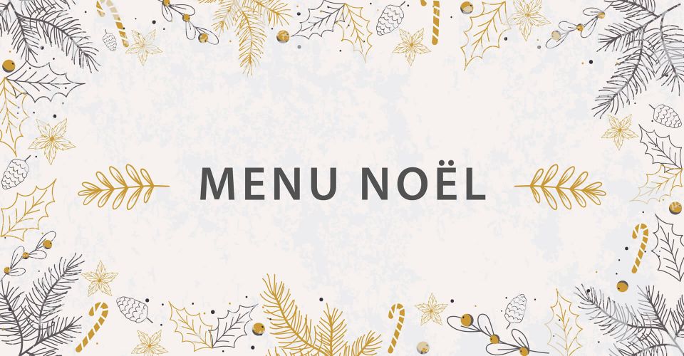 Christmas menu in the restaurant of the Hotel de Tours