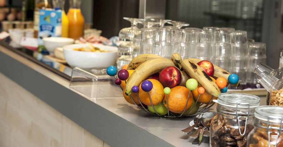 Le buffet petit-déjeuner de l'hôtel de Cahors