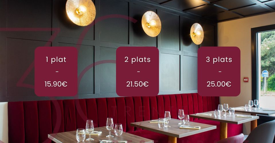 Menu at Le 36 restaurant in Caen