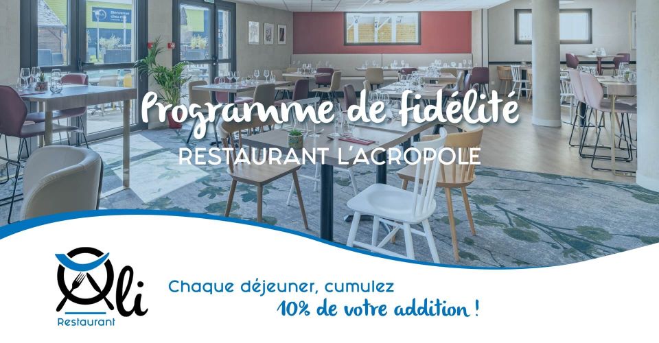 discover the loyalty program of l'Acropole restaurant in Angers