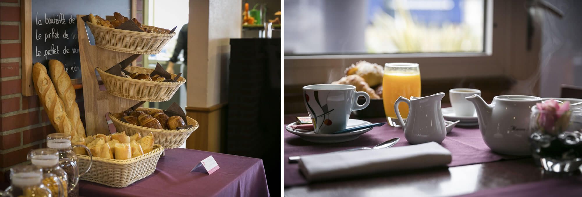 Breakfast buffet at the Hotel de Rennes