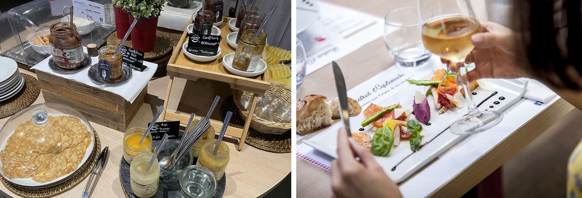 La restauration à l'hôtel de Colomiers, près de Toulouse