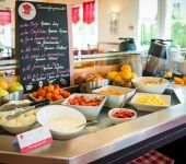 The breakfast buffet at the hotel in Blois