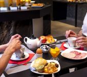 A full breakfast at the Brit Hotel Belfort Centre