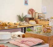 The savoury corner of the breakfast buffet