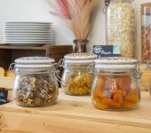 Some dried fruit at the hotel breakfast buffet in Mérignac