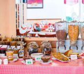 The breakfast buffet of the Blois hotel