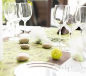 A beautifully decorated table for a wedding in Nantes