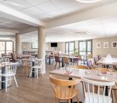 The restaurant and breakfast room of the hotel