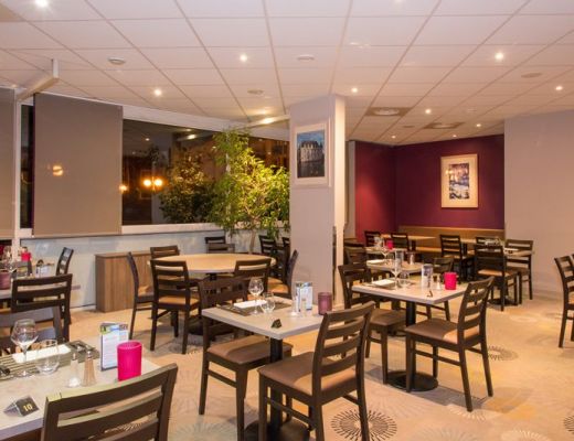 The restaurant at Joué les Tours at the Brit Hotel in Tours